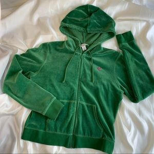 Velvet Zipper Down Hoodie Sweater